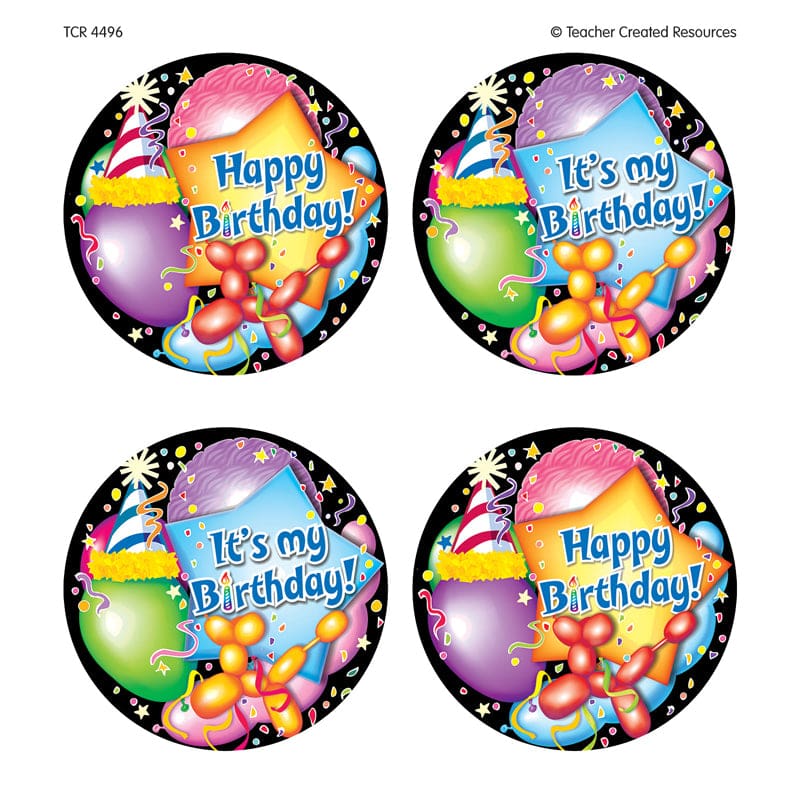 Happy Birthday Wear Em Badges (Pack of 10) - Badges - Teacher Created Resources