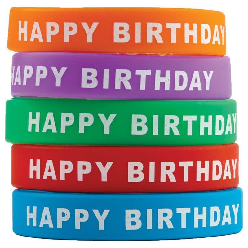 Happy Birthday Wristbands 10/Pk (Pack of 10) - Novelty - Teacher Created Resources