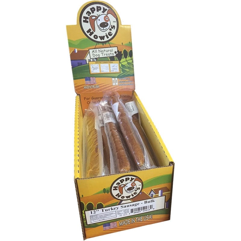 Happy Howie Dog Turkey Sausage 12 Inch Iw 18 Pack - Pet Supplies - Happy Howie