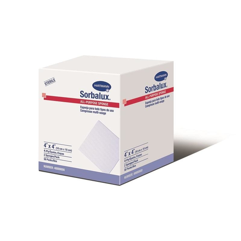 Hartmann Sorbalux 4 X 4 Sponge 4-Ply Str 2’S Case of 12 - Item Detail - Hartmann