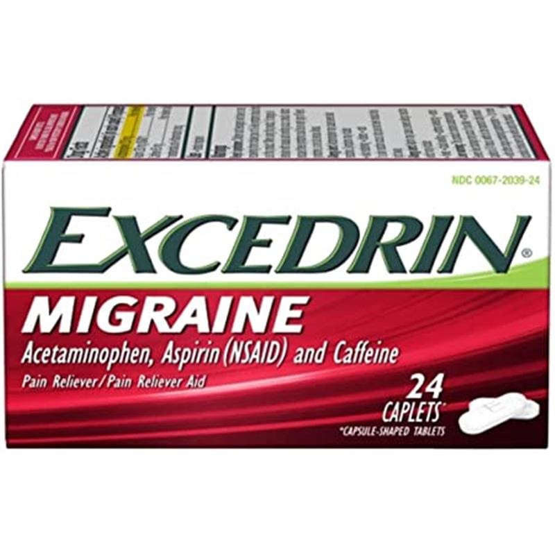 Harvard Drug Excedrin Migraine Caplet Box of 24 (Pack of 3) - Over the Counter >> Pain Relief - Harvard Drug