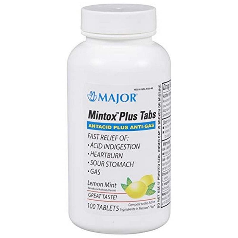 Harvard Drug Mintox Plus Tabs Box of 100 (Pack of 3) - Over the Counter >> Gastrointestinal - Harvard Drug