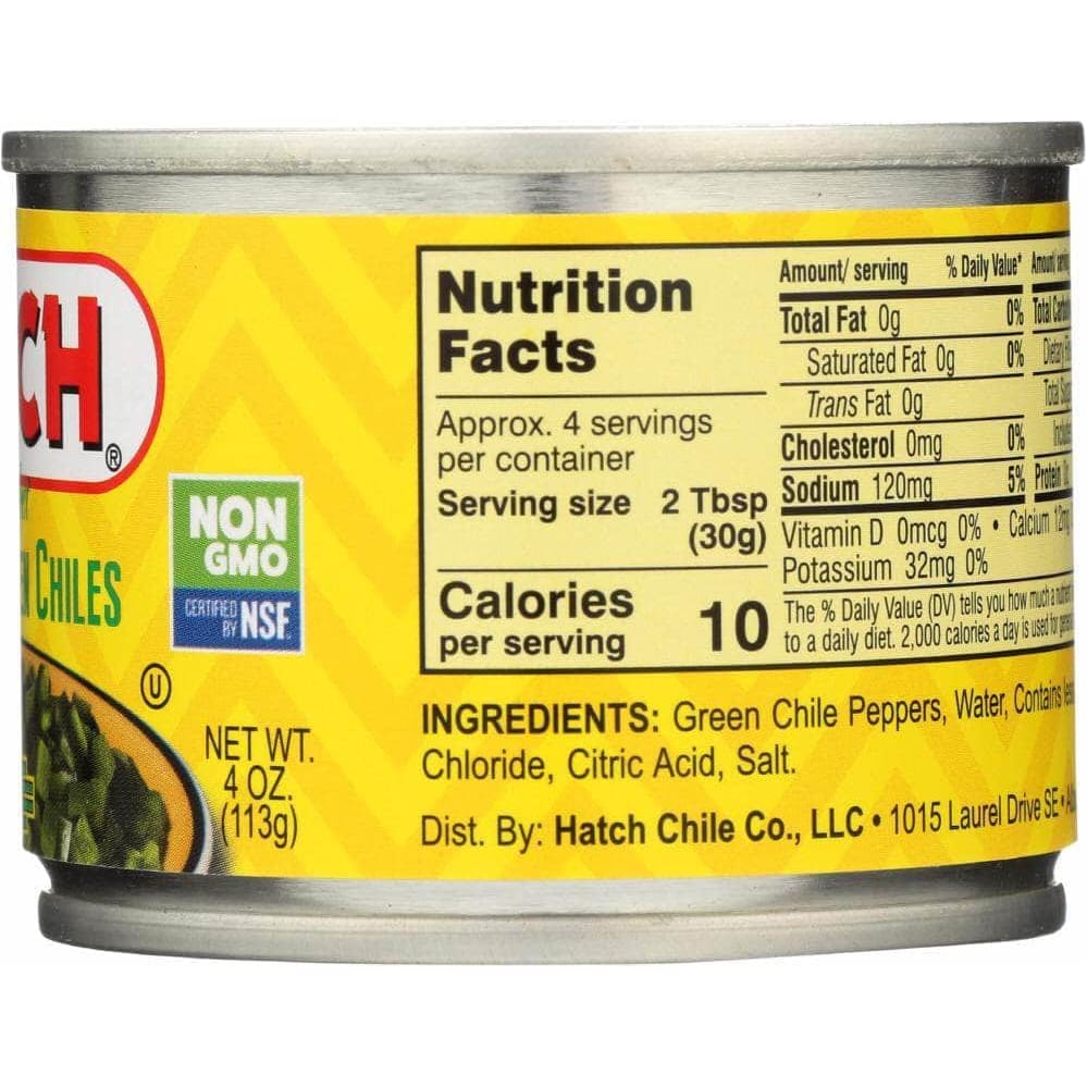 Hatch Hatch Peeled Chopped Green Chiles Mild, 4 oz