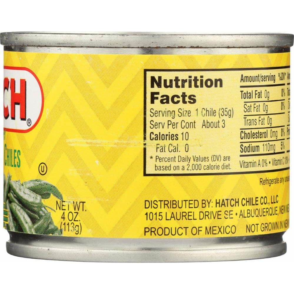 Hatch Hatch Whole Green Chiles Mild, 4 oz