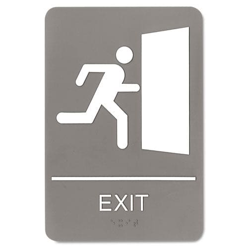 Headline Sign Ada Sign Women Restroom Symbol W/tactile Graphic Molded Plastic 6 X 9 Gray - Office - Headline® Sign