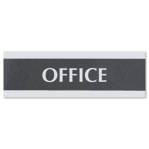 Headline Sign Century Series Office Sign Office 9 X 3 Black/silver - Office - Headline® Sign