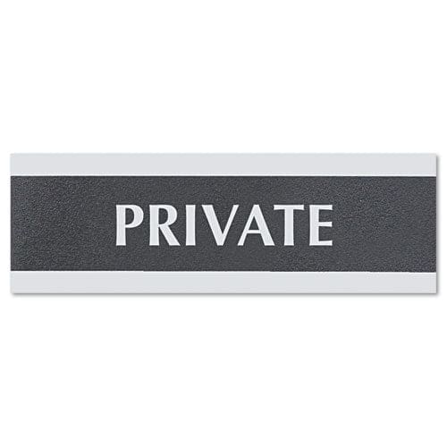 Headline Sign Century Series Office Sign Office 9 X 3 Black/silver - Office - Headline® Sign