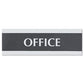 Headline Sign Century Series Office Sign Private 9 X 3 Black/silver - Office - Headline® Sign