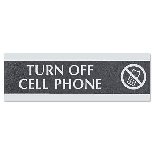 Headline Sign Century Series Office Sign,turn Off Cell Phone 9 X 3 - Office - Headline® Sign