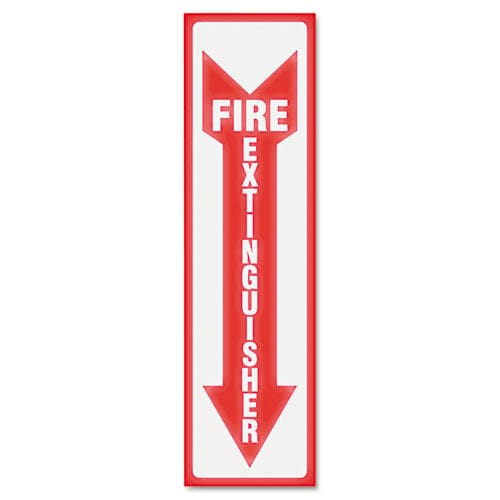 Headline Sign Glow In The Dark Sign 4 X 13 Red Glow Fire Extinguisher - Office - Headline® Sign