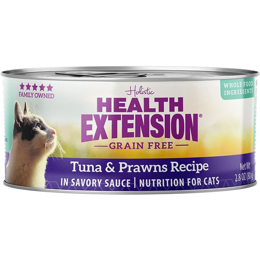 Health Extension Tuna and Prawns Cat Food 2.8oz (Case of 24) - Pet Supplies - Health Extension