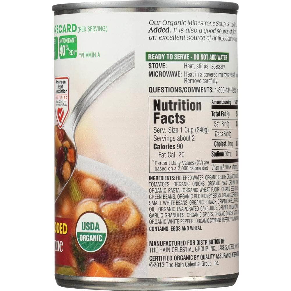 Health Valley Organic Health Valley Organic Minestrone Soup No Salt Added, 15 Oz