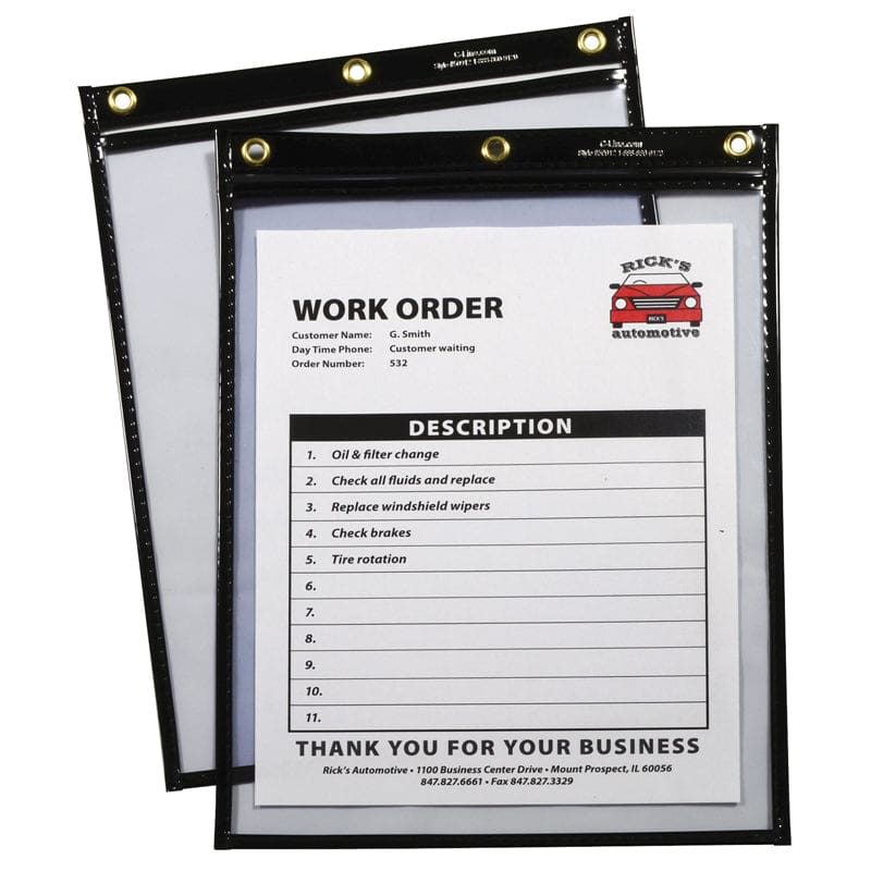 Heavy Duty Shop Ticket Holder 15/Bx Super Heavyweight Plus Stitched - Dry Erase Sheets - C-Line Products Inc