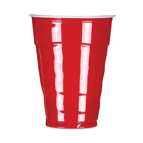 Hefty Easy Grip Disposable Plastic Party Cups 9 Oz Red 50/pack - Food Service - Hefty®