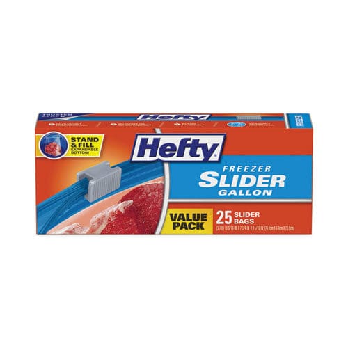 Hefty Slider Bags 1 Gal 2.5 Mil 10.56 X 11 Clear 25/box - Food Service - Hefty®