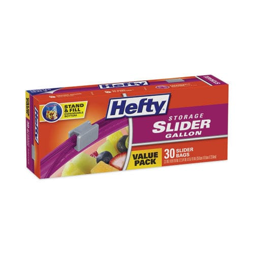 Hefty Slider Bags 1 Gal 1.5 Mil 10.56 X 11 Clear 30/box - Food Service - Hefty®