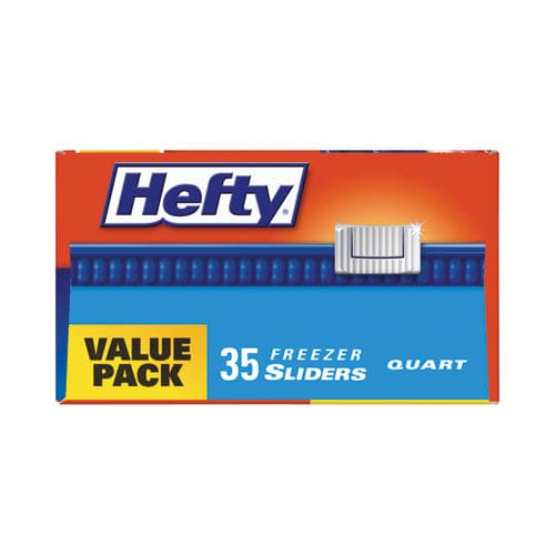 Hefty Slider Bags 1 Qt 2.5 Mil 7 X 8 Clear 35 Bags/box 9 Boxes/carton - Food Service - Hefty®