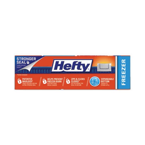 Hefty Slider Bags 1 Qt 2.5 Mil 7 X 8 Clear 35 Bags/box 9 Boxes/carton - Food Service - Hefty®