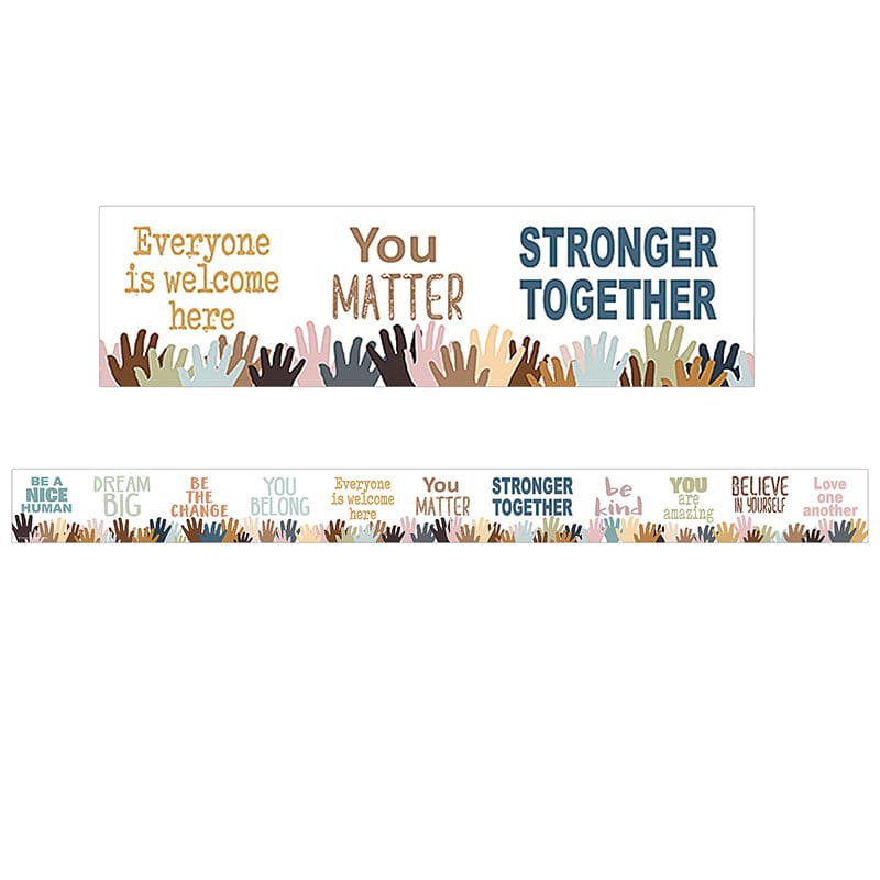 Helping Hands Straight Border Trim Everyone Is Welcome (Pack of 10) - Border/Trimmer - Teacher Created Resources