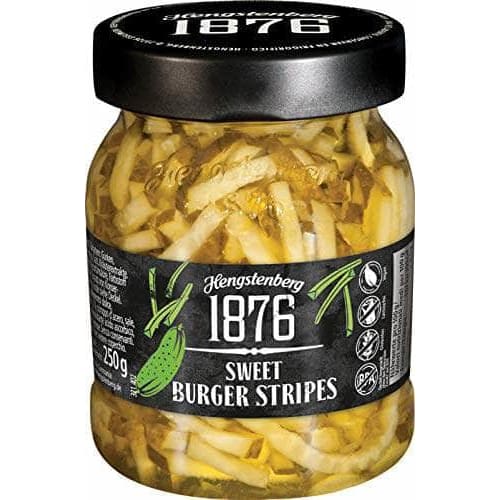 HENGSTENBERG Hengstenberg Pickles Sweet Burger Stripes, 8.8 Oz