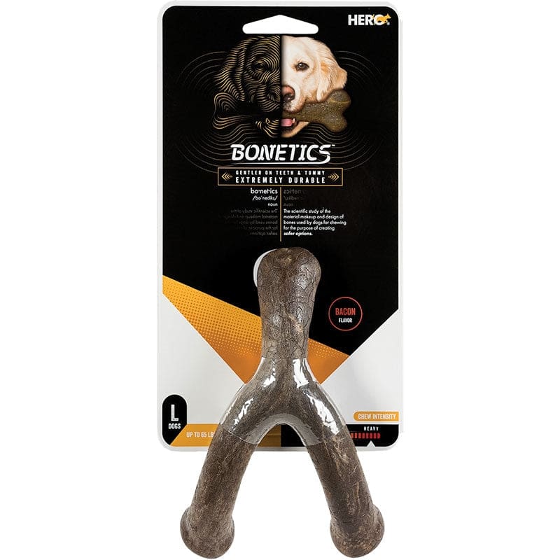 Hero Dog Bonetics Wishbone Bacon Large - Pet Supplies - Hero Dog