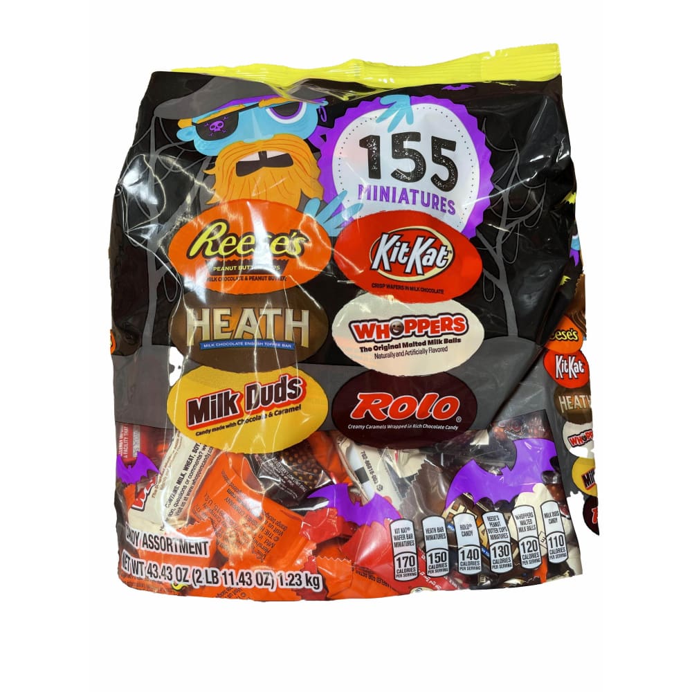 Hershey, Miniatures Chocolate Assortment Candy, Halloween, 43.43 Oz ...