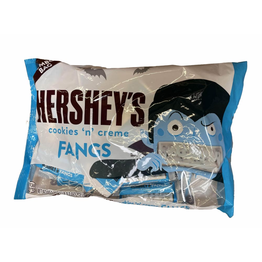 Hershey's HERSHEY'S, COOKIES 'N' CREME Fangs Candy Bars, Halloween, 16.2 oz, Jumbo Bag