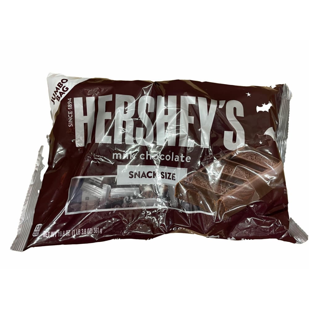 Hershey's HERSHEY'S, Milk Chocolate Snack Size Candy Bars, Individually Wrapped, 19.8 oz, Jumbo Bag