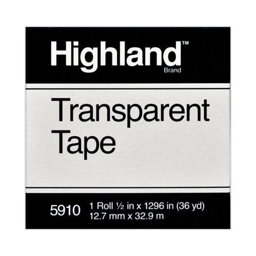 Highland Transparent Tape 1 Core 0.5 X 36 Yds Clear - School Supplies - Highland™