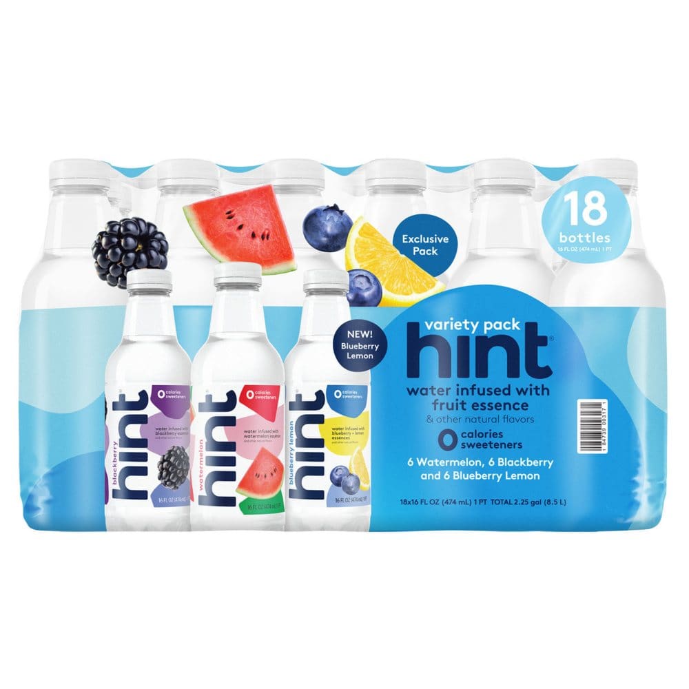 Hint Flavored Water Variety Pack (16 fl. oz. 18 pk.) - Bottled and Sparkling Water - Hint