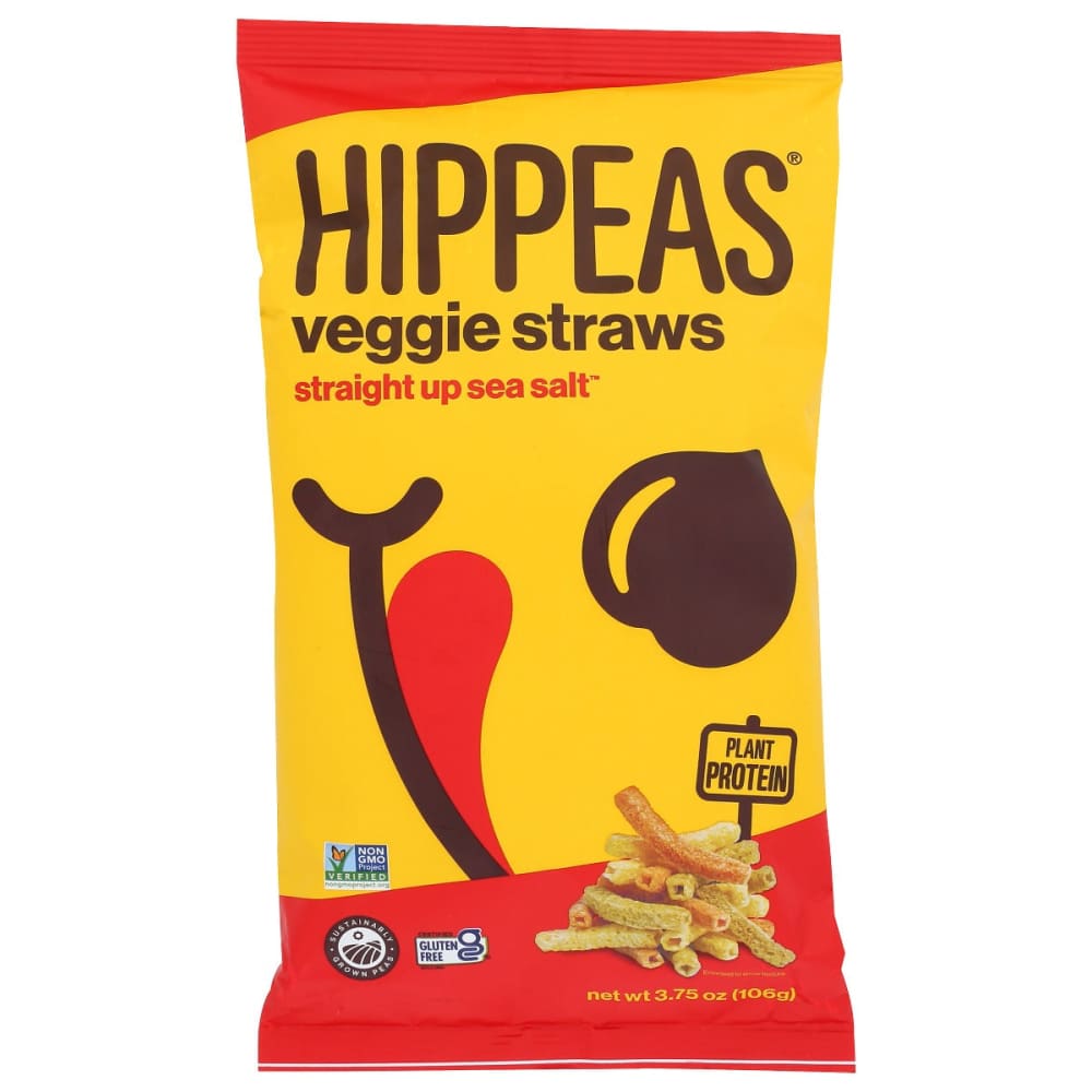 HIPPEAS: Straight Up Sea Salt Veggie Straws 3.75 oz - Grocery > Snacks > Chips - HIPPEAS