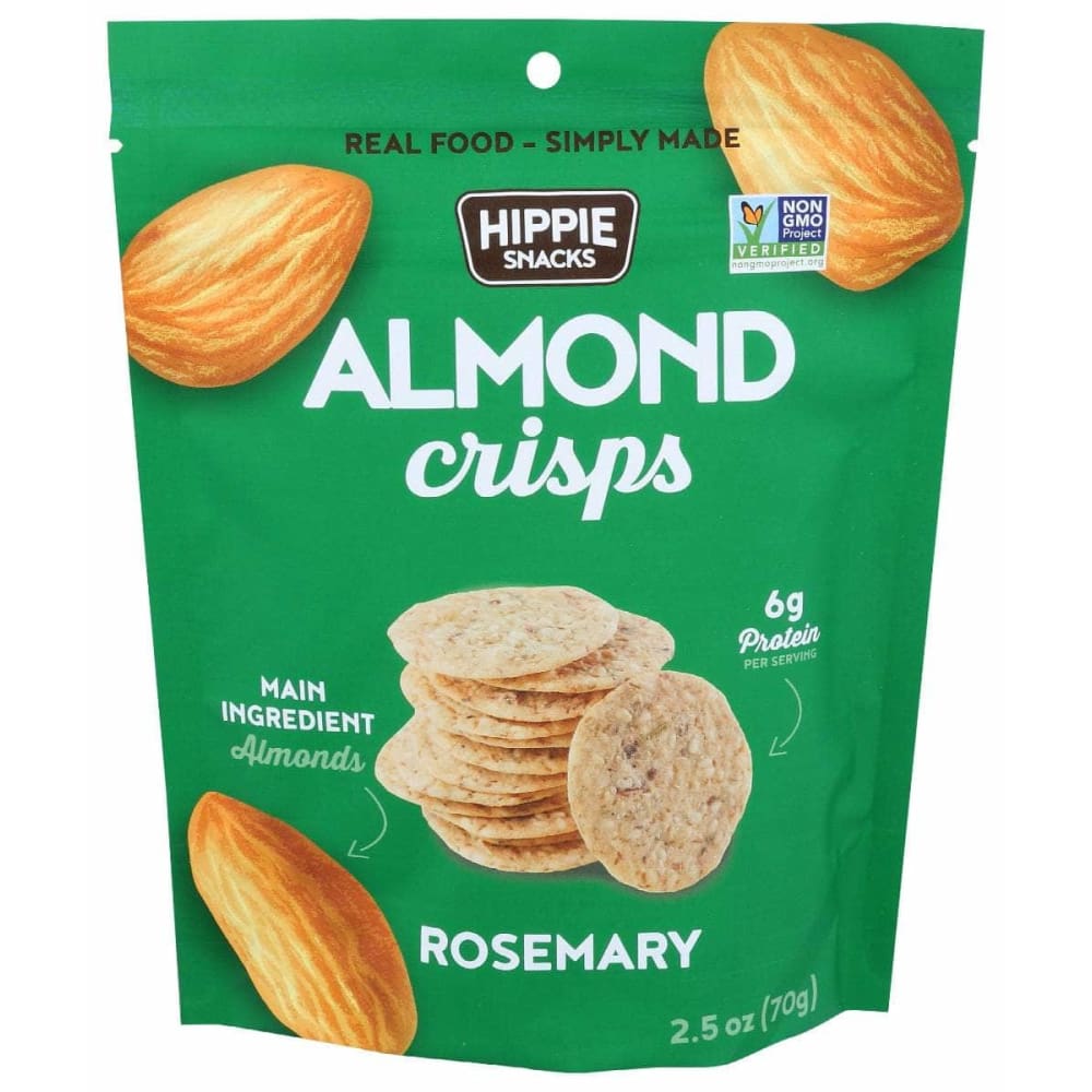 HIPPIE SNACKS Grocery > Snacks HIPPIE SNACKS: Almond Crisps Rosemary, 2.5 oz