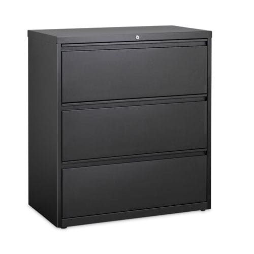 Hirsh Industries Lateral File Cabinet 3 Letter/legal/a4-size File Drawers Black 36 X 18.62 X 40.25 - Furniture - Hirsh Industries®