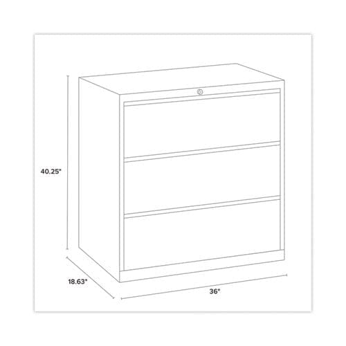 Hirsh Industries Lateral File Cabinet 3 Letter/legal/a4-size File Drawers Charcoal 36 X 18.62 X 40.25 - Furniture - Hirsh Industries®