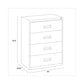 Hirsh Industries Lateral File Cabinet 4 Letter/legal/a4-size File Drawers Black 30 X 18.62 X 52.5 - Furniture - Hirsh Industries®