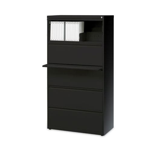 Hirsh Industries Lateral File Cabinet 5 Letter/legal/a4-size File Drawers Black 30 X 18.62 X 67.62 - Furniture - Hirsh Industries®