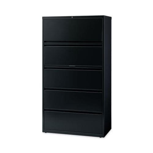 Hirsh Industries Lateral File Cabinet 5 Letter/legal/a4-size File Drawers Black 30 X 18.62 X 67.62 - Furniture - Hirsh Industries®