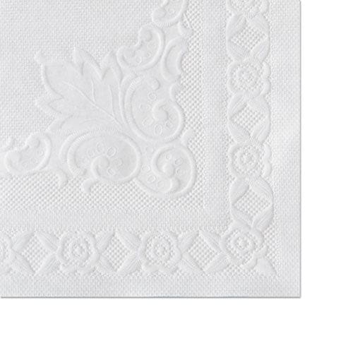 Hoffmaster Knurl Embossed Scalloped Edge Placemats 9.5 X 13.5 White 1,000/carton - Food Service - Hoffmaster®