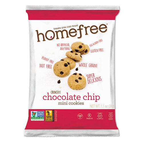Homefree Gluten Free Chocolate Chip Mini Cookies 1.1 Oz Pack 30/carton - Food Service - Homefree®