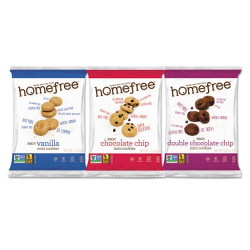 Homefree Gluten Free Mini Cookies Variety Pack 1.1 Oz/0.95 Oz/1.1 Oz Packs 30/carton - Food Service - Homefree®