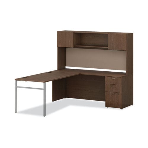 HON Mod Desk Hutch 3 Compartments 72w X 14d X 39.75h Sepia Walnut - Furniture - HON®