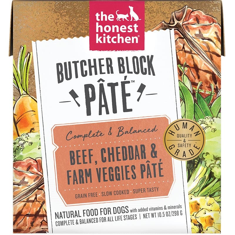 Honest Kitchen Dog Butcher Block Pate Beef and Cheddar 10.5oz. (Case of 6) - Pet Supplies - Honest Kitchen