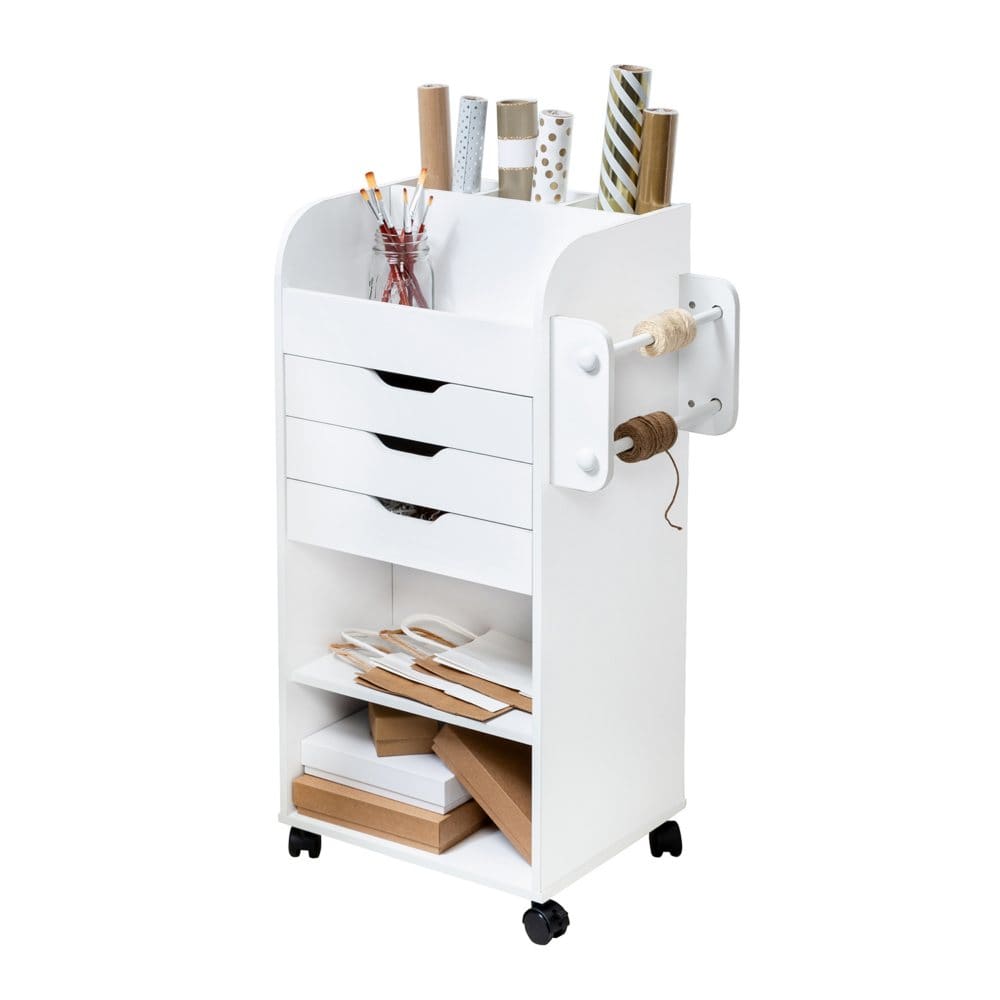 Honey-Can-Do Rolling Craft Storage Cart White - Storage Supplies - Honey-Can-Do