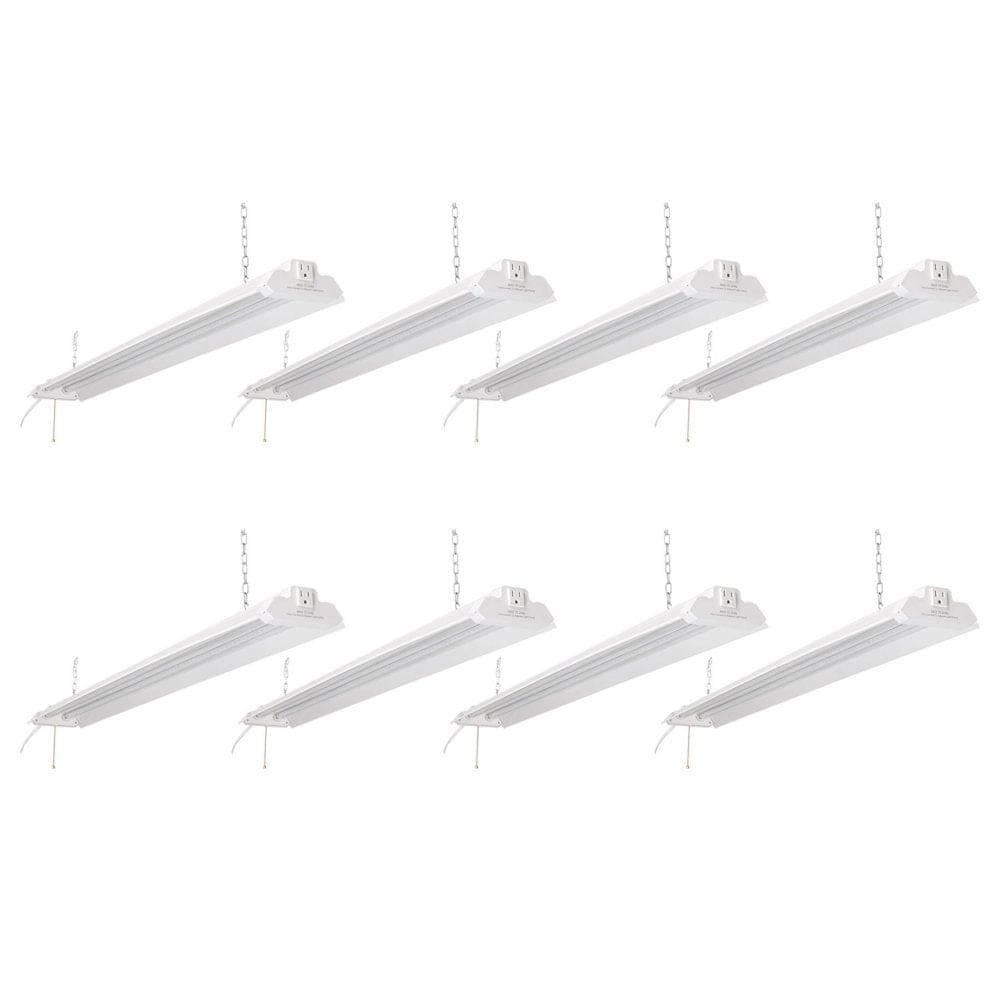 Honeywell 5000 Lumen 4’ LED Metal Shop Light White Finish (8 pk.) - Garage & Shop Lights - Honeywell