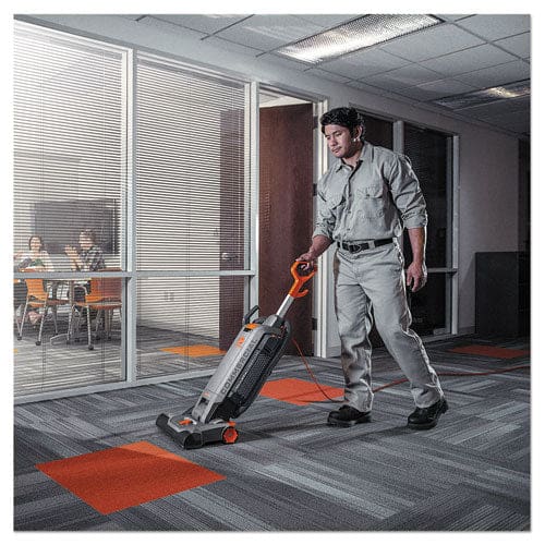 Hoover Commercial Hushtone Vacuum Cleaner With Intellibelt 15 Cleaning Path Gray/orange - Janitorial & Sanitation - Hoover® Commercial