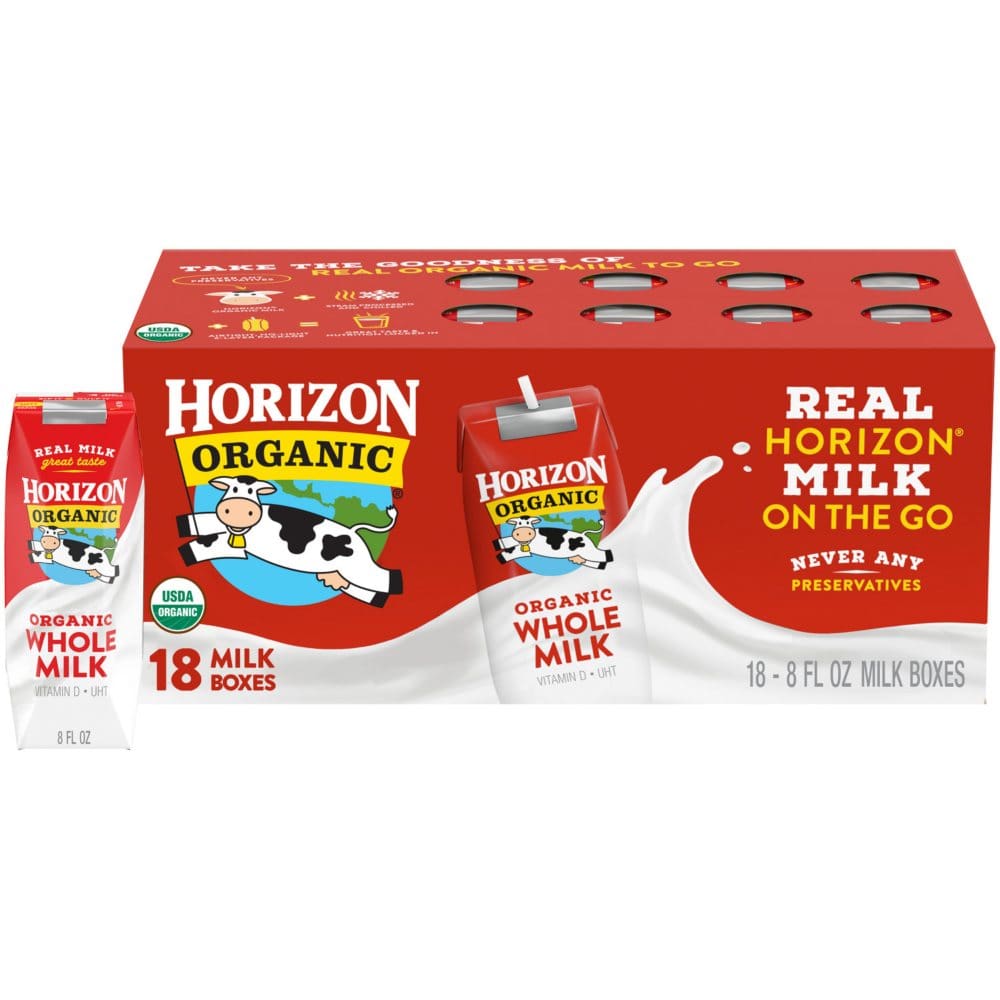 Horizon Organic Whole Milk 8 Fl Oz 18 Pk Shelhealth