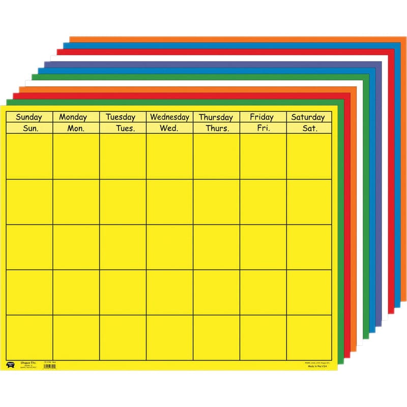 Horizontal Calendar Set 28 X 22 (Pack of 2) - Calendars - Creative Shapes Etc. LLC