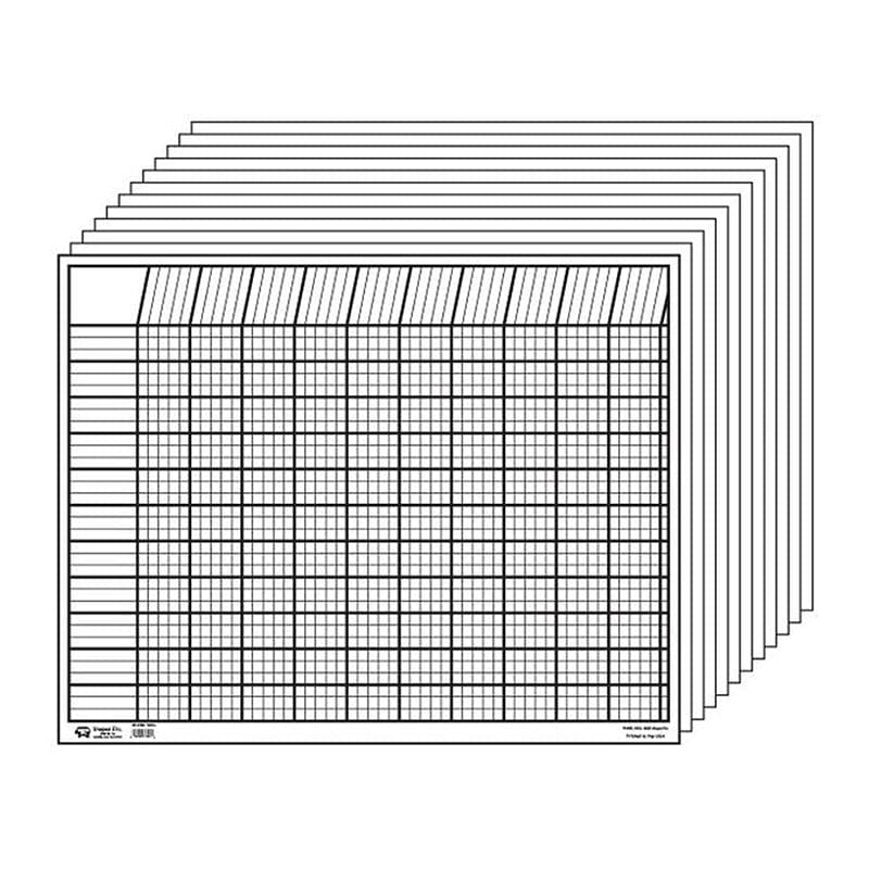 Horizontal Incentive Chart Set Wht - Incentive Charts - Creative Shapes Etc. LLC