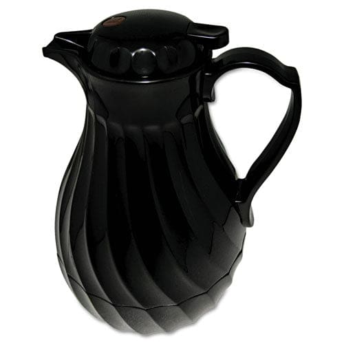 Hormel Poly Lined Carafe Swirl Design 40 Oz Black - Food Service - Hormel