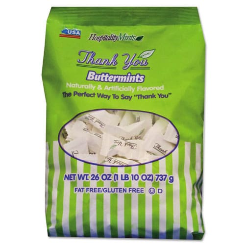 Hospitality Mints Thank You Buttermints Candies 26 Oz Bag - Food Service - Hospitality Mints